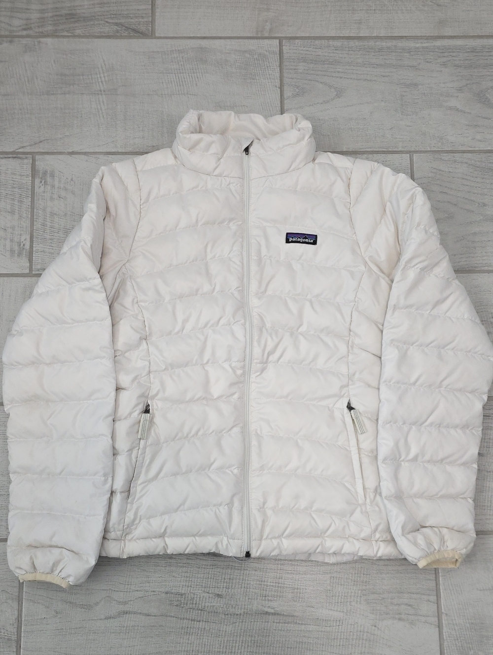 Patagonia Girls XL 14  Coat White Outdoor Duck Down Lining
